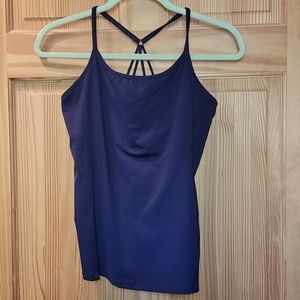 Athleta Beloved Shine Tank Navy Shimmer